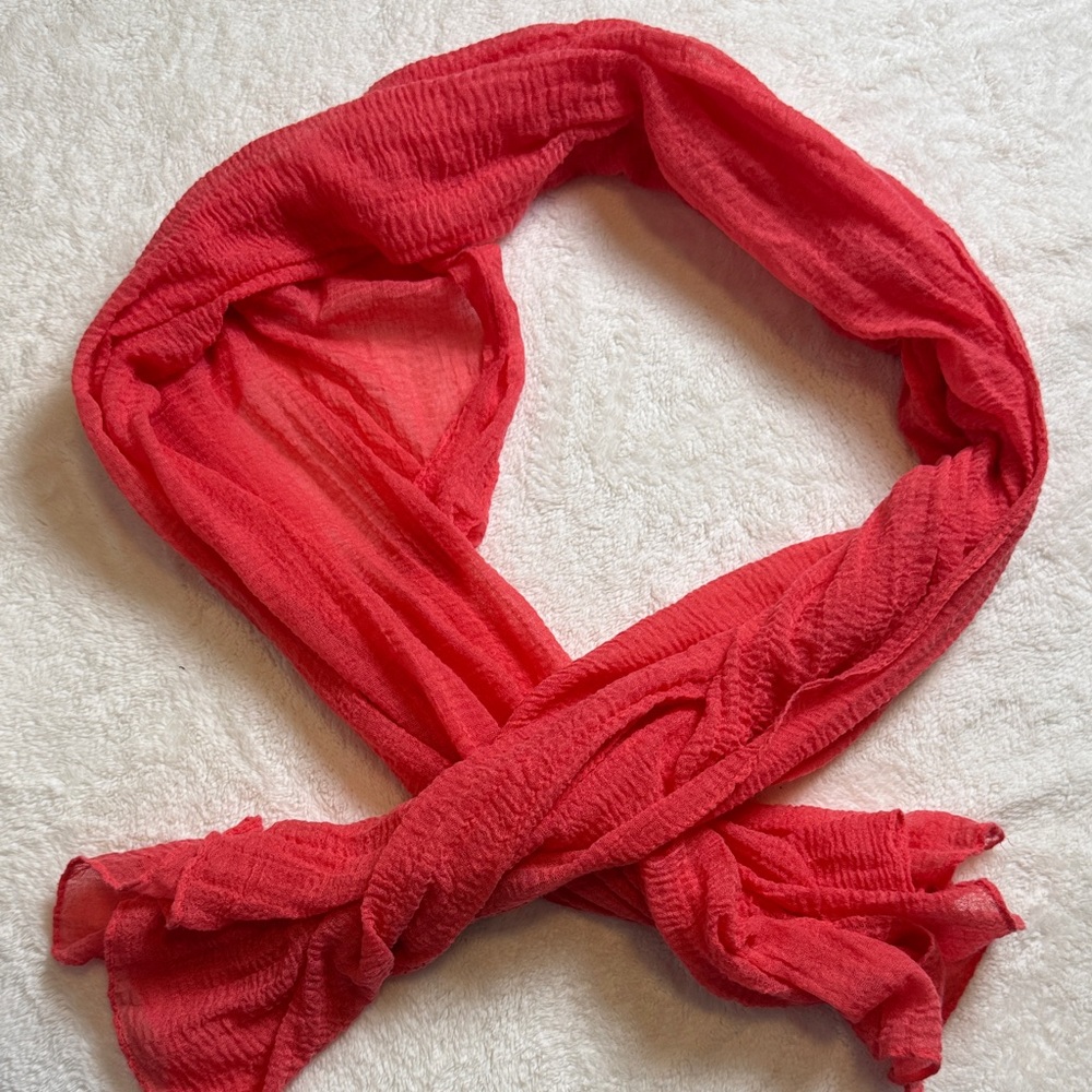 Insect Shield Gauzy Coral Scarf